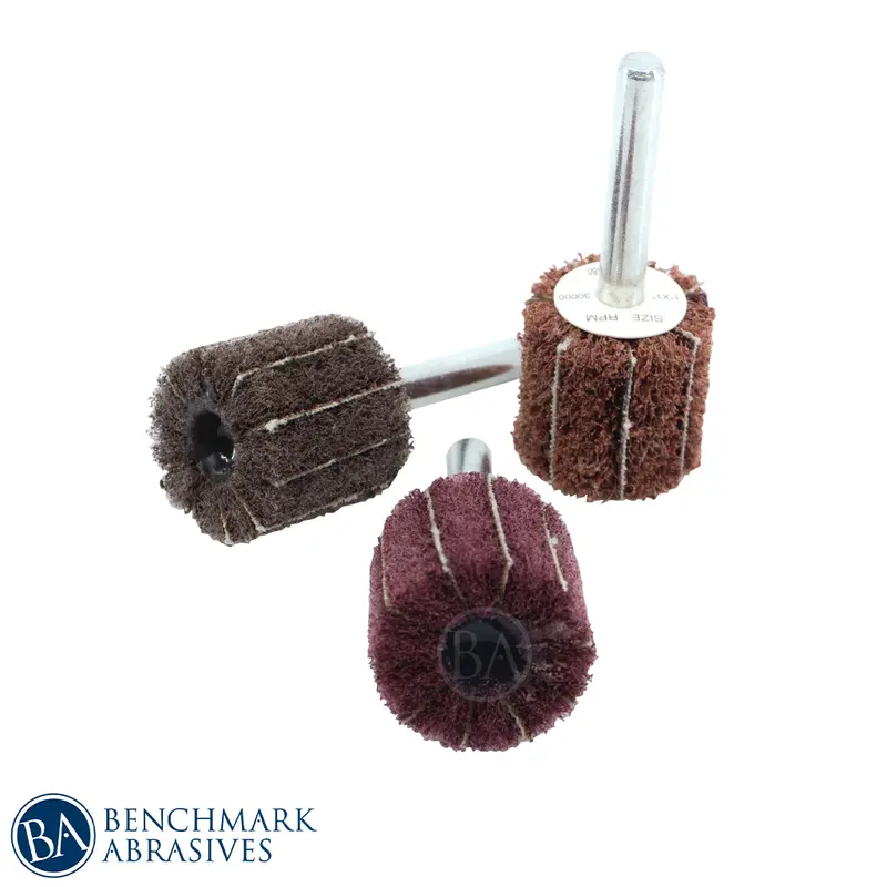 1" × 1" Interleaf Flap Wheel With 1/4" Shaft – 10-Pack 1
