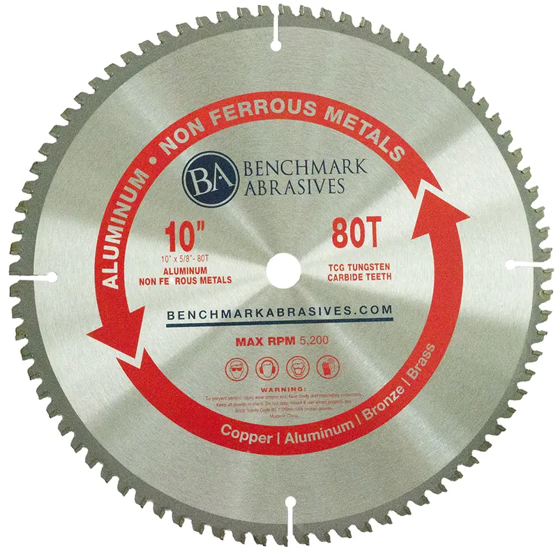 10-Inch 80-Tooth Tct Circular Saw Blade Designed For Aluminum 1
