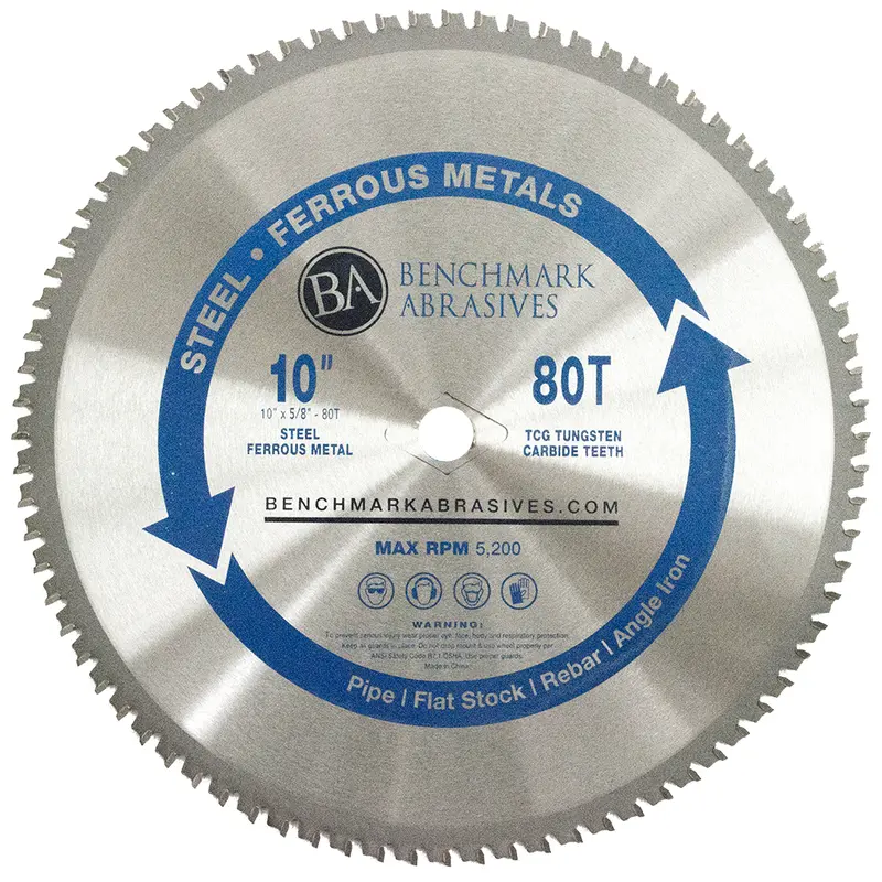 10-Inch 80-Tooth Tct Metalworking Saw Blade For Steel Sheets And Bars 1