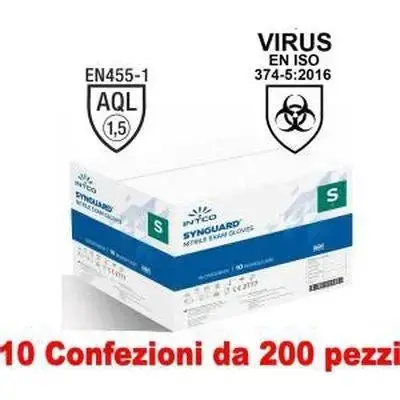 10-Pack Medical-Grade Nitrile Gloves – Size S, Powder-Free, 200 Units Total 1