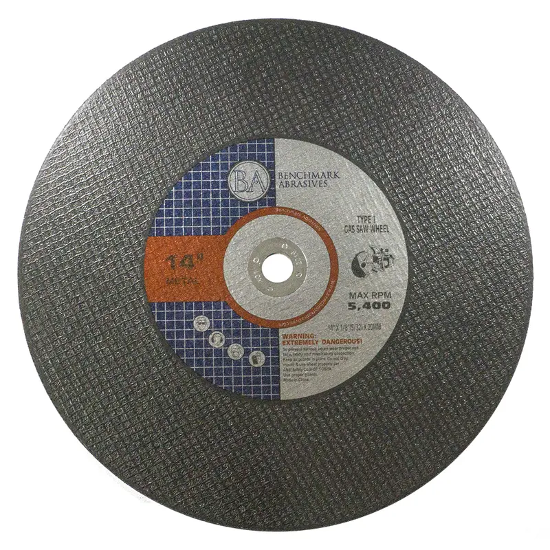 14-Inch T1 Gas-Powered Saw Wheel – High-Speed, 1/8" (5/32") Kerf, 20Mm Arbor – 10-Pack 1