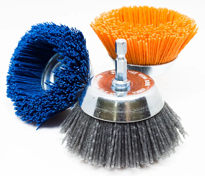 2-1/2-Inch Nylon Wire Cup Brush – 1/4" Arbor Mount 1