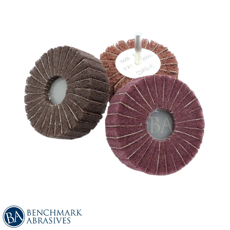 3" × 1" Interleaf Flap Wheel With 1/4" Shaft – 10-Pack 1