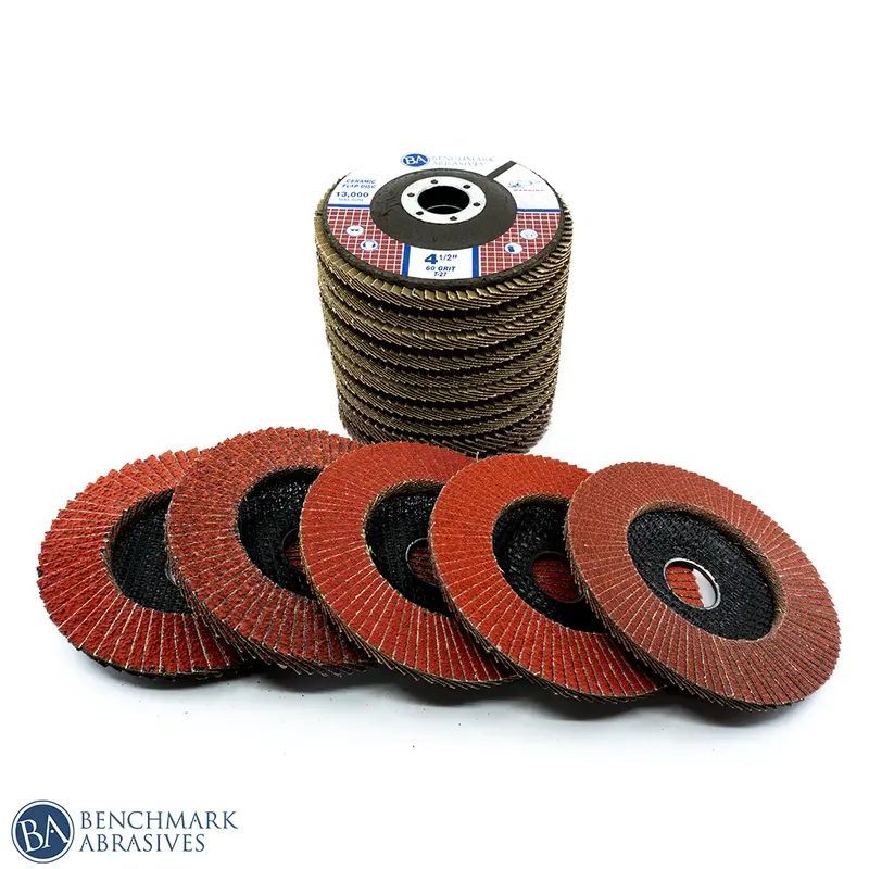 4-1/2" Ceramic Flap Disc (T27) – Mixed Grit, 10-Pack 1