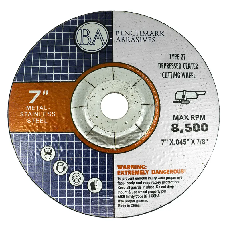 7" X .040" X 7/8" T27 Cutting Wheel – 25-Piece Industrial Pack 1
