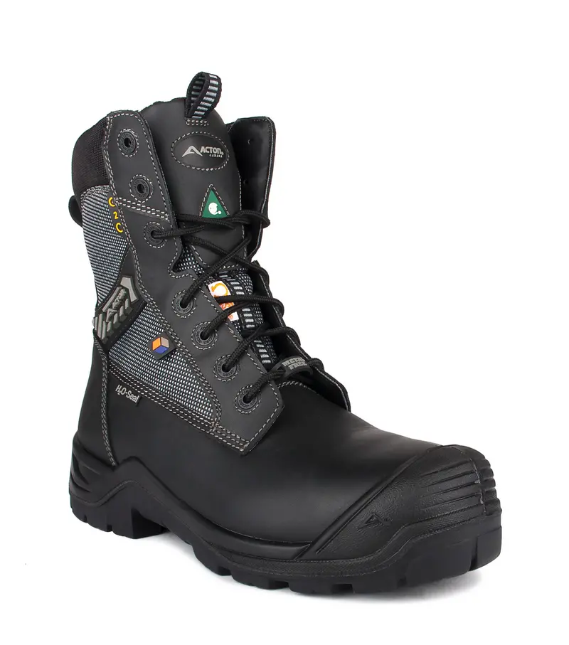 Acton G2O Wide 8-Inch Leather Work Boots – Unisex Fit 1