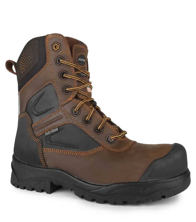 Acton Men'S 8-Inch Thor Work Boots With 4Grip Outsoles 1