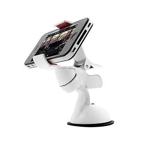 Adjustable White Car Mount Smartphone Holder 1