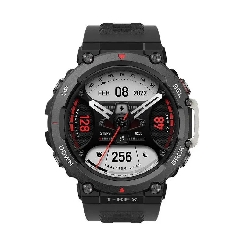 Amazfit T-Rex 2 Rugged Smartwatch – 1.39" Amoled Display, Gps & Dual-Band Satellite Navigation, 47Mm Black Case 1