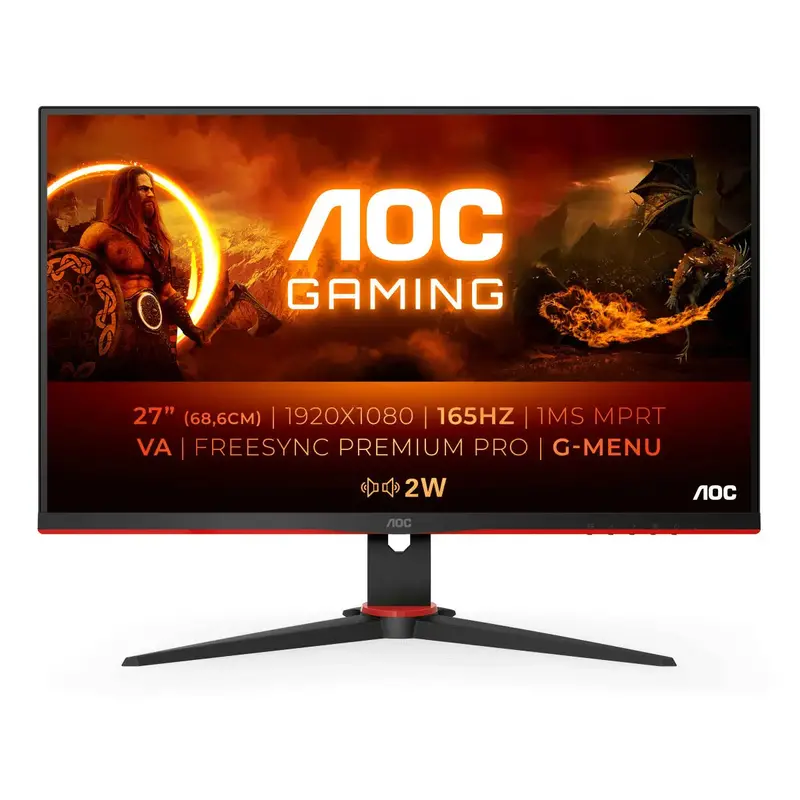 Aoc 27G2Sae/Bk Gaming Monitor – 27" Full Hd, 165Hz Refresh Rate, Black Bezel 1