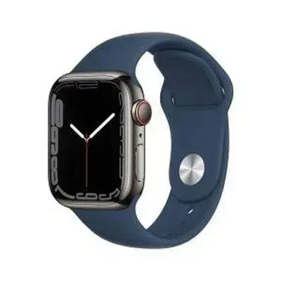 Apple Watch Series 7 Cellular (41Mm) – Graphite Stainless Steel Case With Abyss Blue Sport Band 1