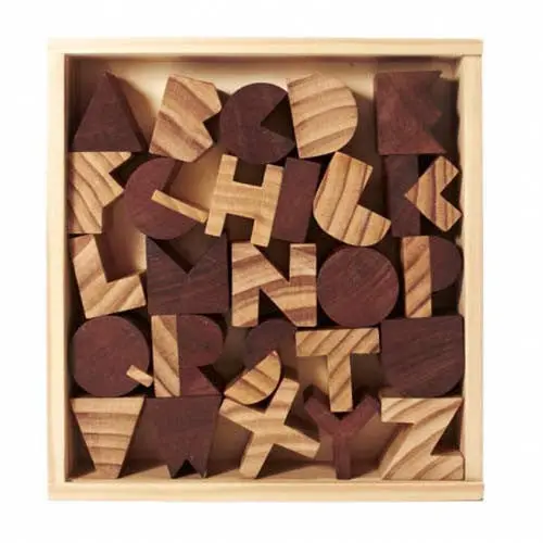 Areaware Wooden Alphabet Learning Blocks 1