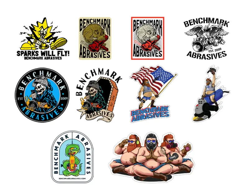 Assorted Sticker Pack: 10 Unique Graphic Designs 1