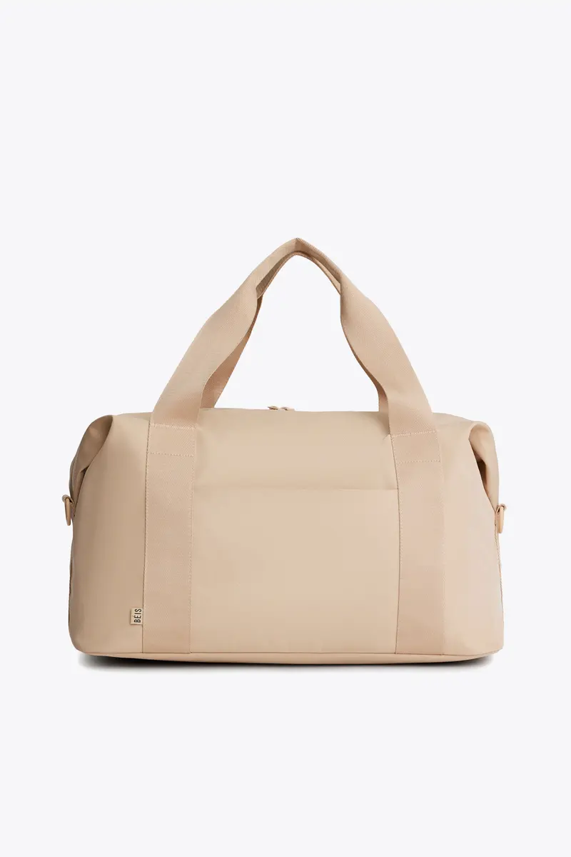Beige Béisics Duffle Bag – Soft-Touch Travel Duffel 1