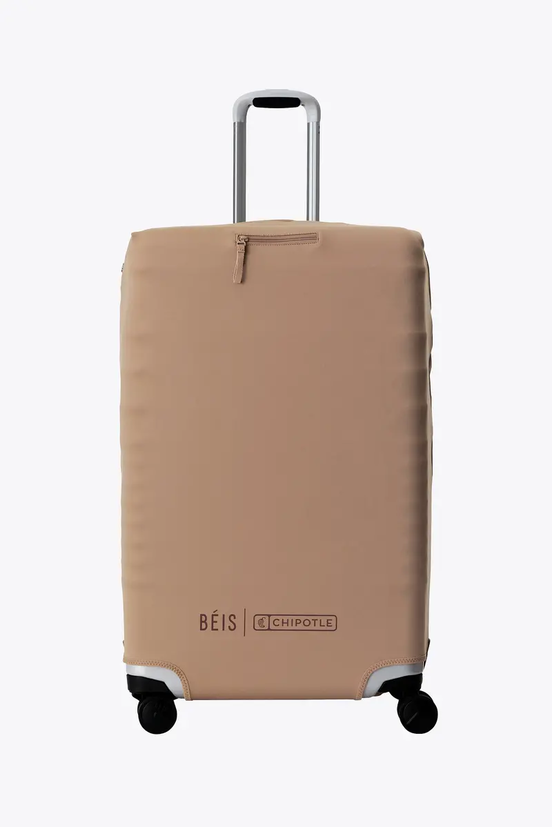 Béis X Chipotle Brown Large Check-In Luggage Cover 1
