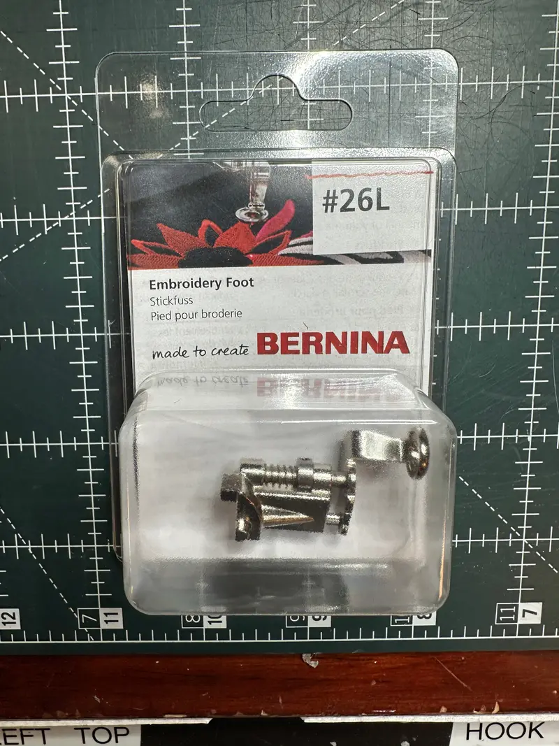 Bernina #26 L-Shaped Drop Embroidery Foot For Enhanced Visibility 1