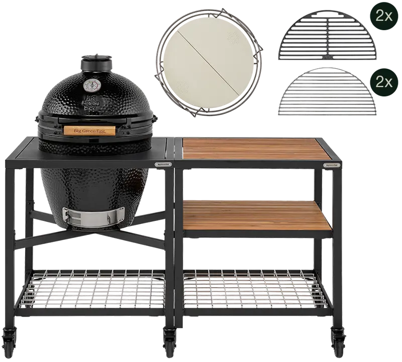 Big Green Egg Onyx Large Outdoor Kitchen Package 1