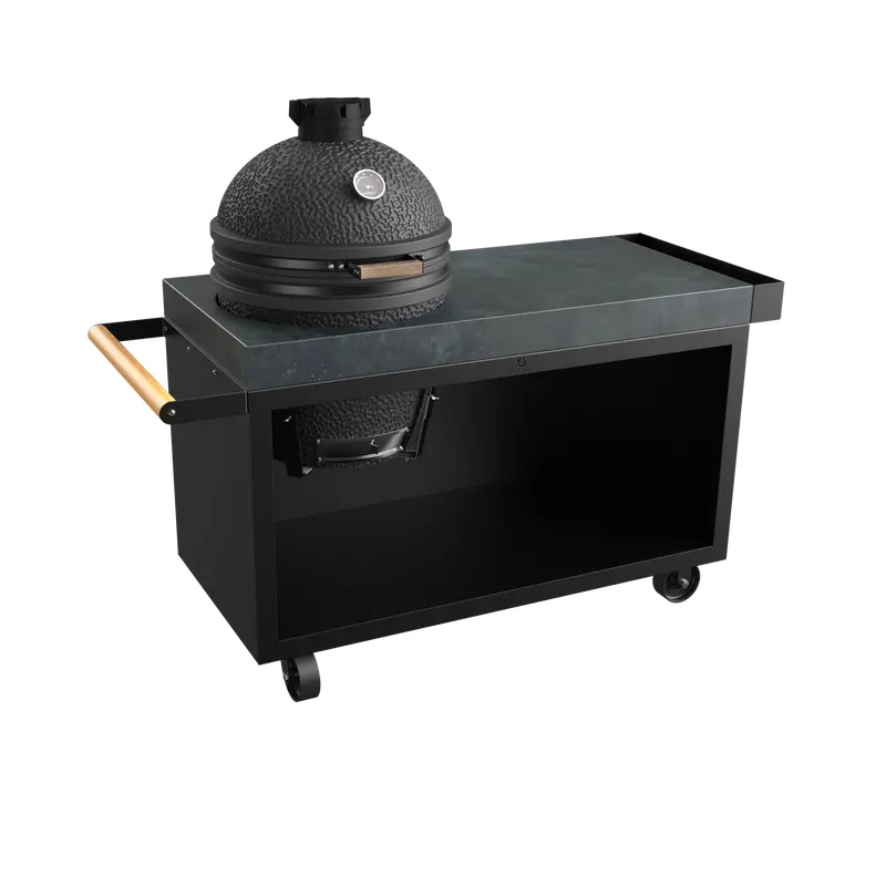 Black 135 Pro Ofyr Table + Urban Large Cooking Ring – Modern Fire Pit Setup 1
