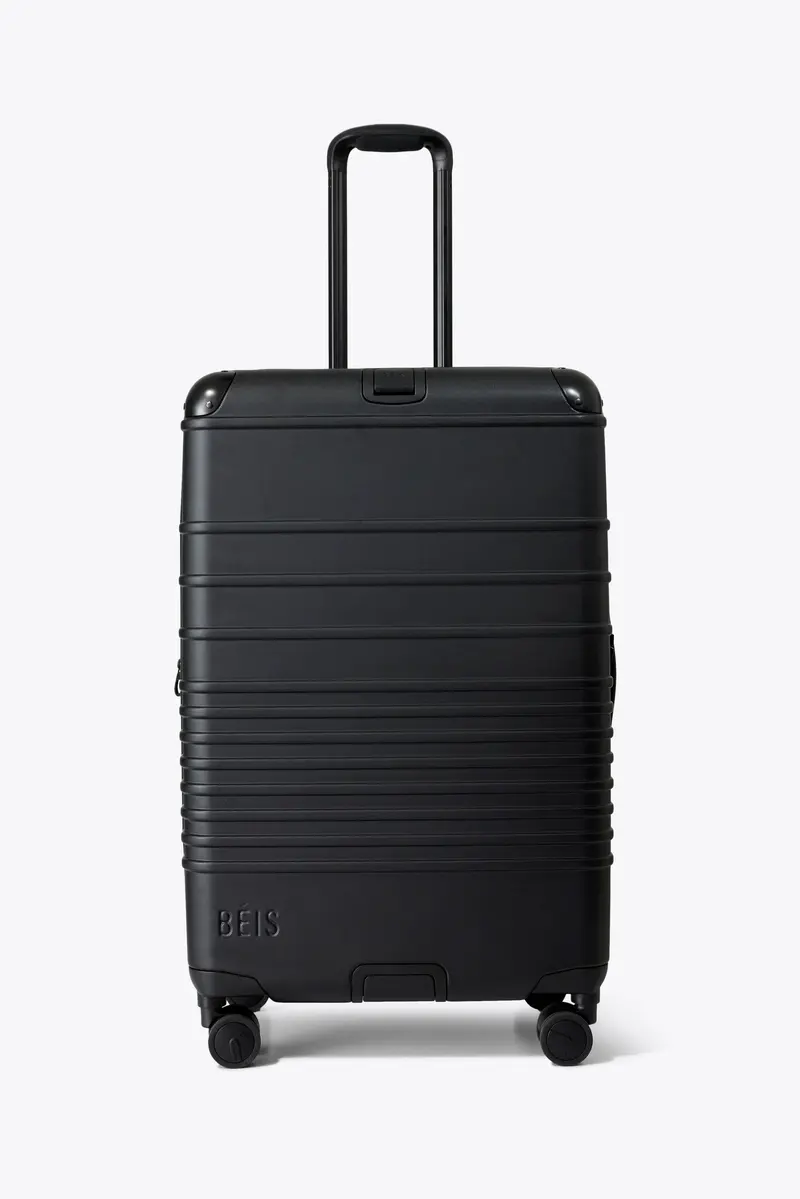 Black Hybrid Check-In Roller Suitcase 1
