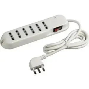 Bticino 6-Outlet Power Strip With 16A Switch – White 1