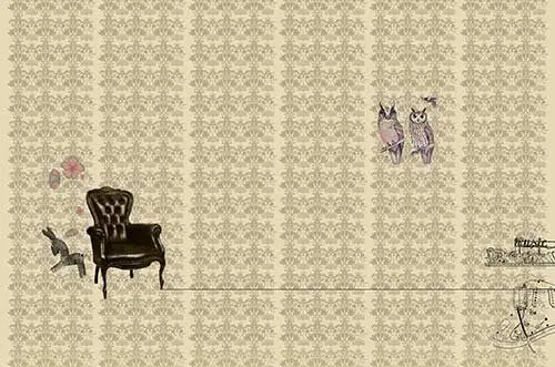 Buos Two-Tone Wall Mural – Abstract Geometric Accent Wallpaper 1