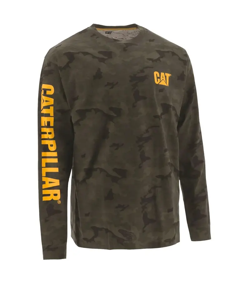 Caterpillar Trademark Banner Camo Long-Sleeve Tee 1