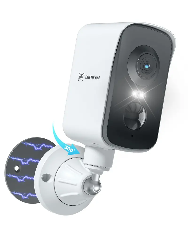 Cococam Portable 4G Magnetic Security Camera – 2K Resolution, 300° Pan, 10000Mah Battery, Built-In Sim, Ai Human Detection 1