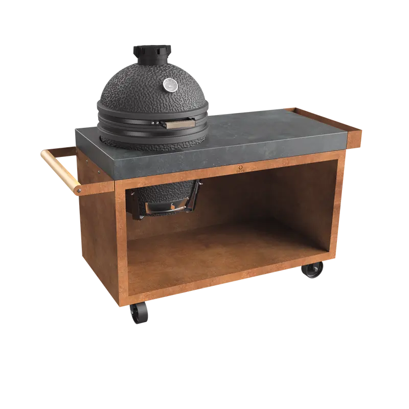 Corten 135 Pro Outdoor Table With Urban Large Fire Pit 1