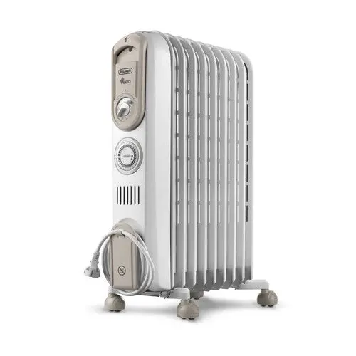 De’Longhi V550918T.W Oil-Filled Radiator – 9-Section, 1800W, 3 Heat Settings 1