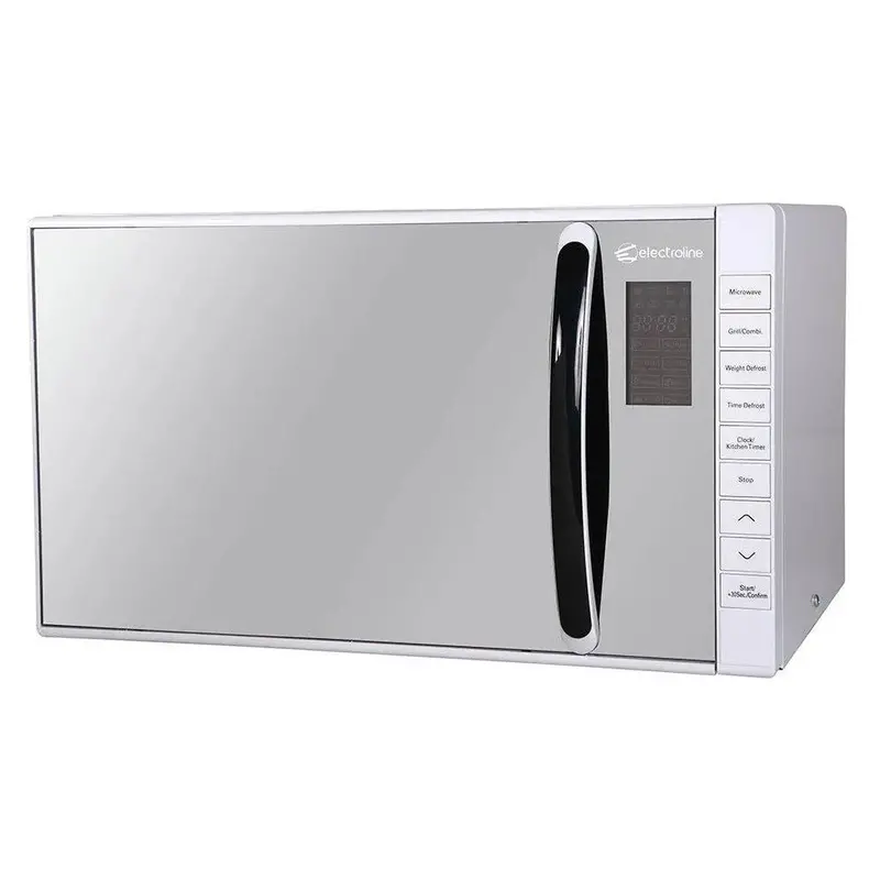 Electroline Me238Akw Flat-Surface Microwave Oven – 23L, 800W, Mirror Finish, White 1