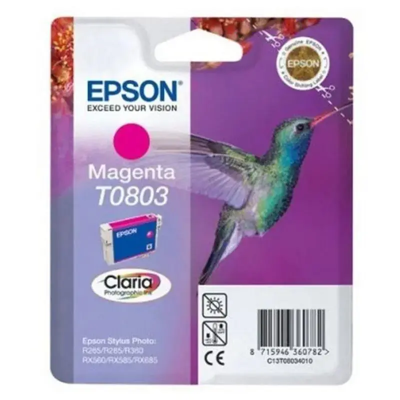 Epson Original Magenta Ink Cartridge T0803 For Stylus Photo R360 1