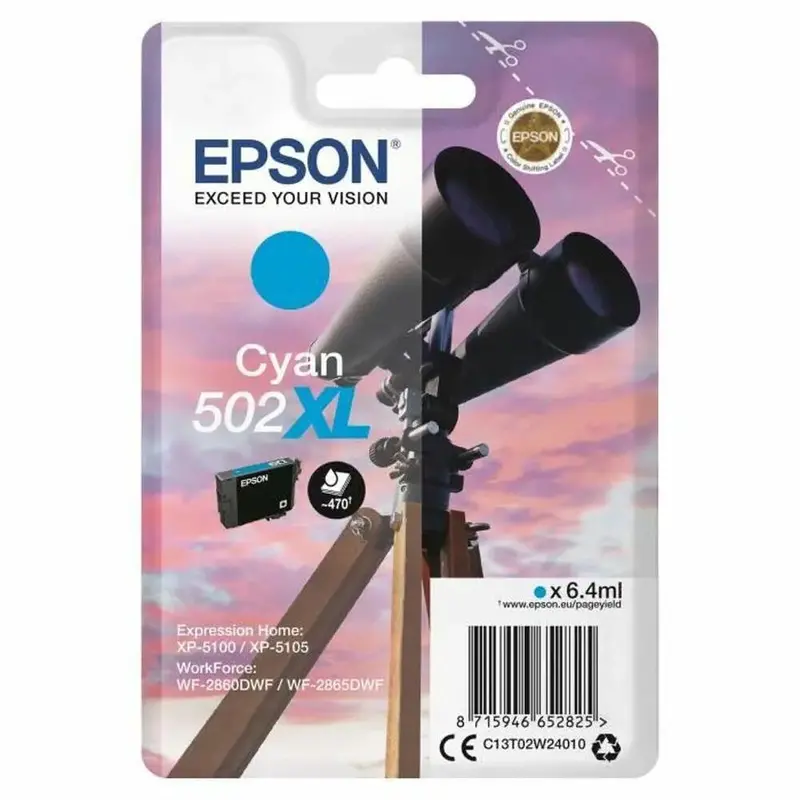 Epson Twin Xl 502 Cyan Original Ink Cartridge 1
