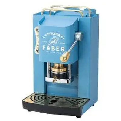 Faber Pro Deluxe Espresso Machine – 44Mm Pod-Compatible, Turquoise Finish With Brass Accents 1