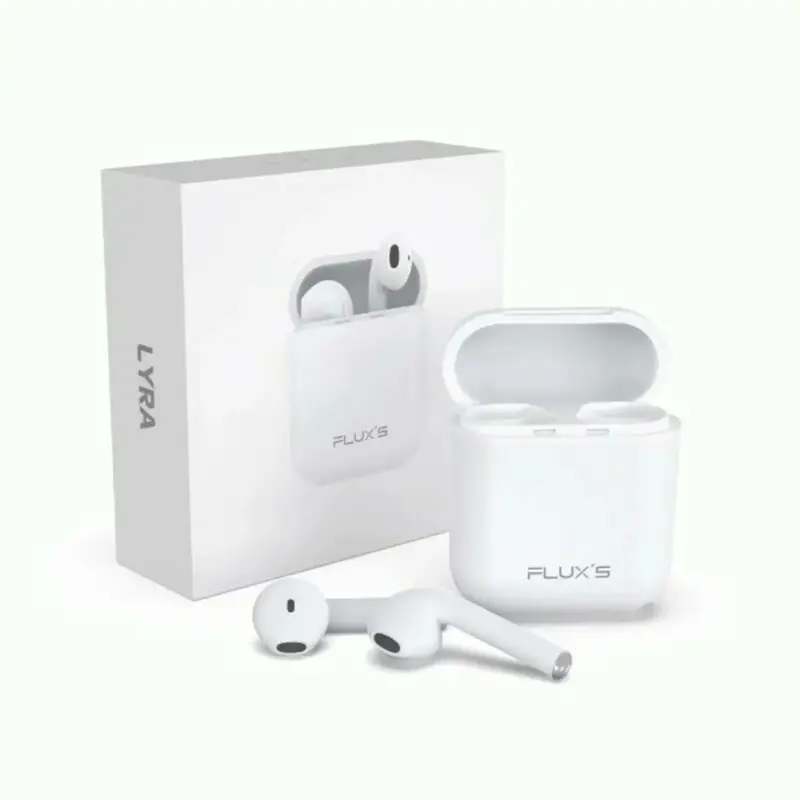 Flux'S Lyra Bt True Wireless Earbuds – White, Bluetooth Tws 1