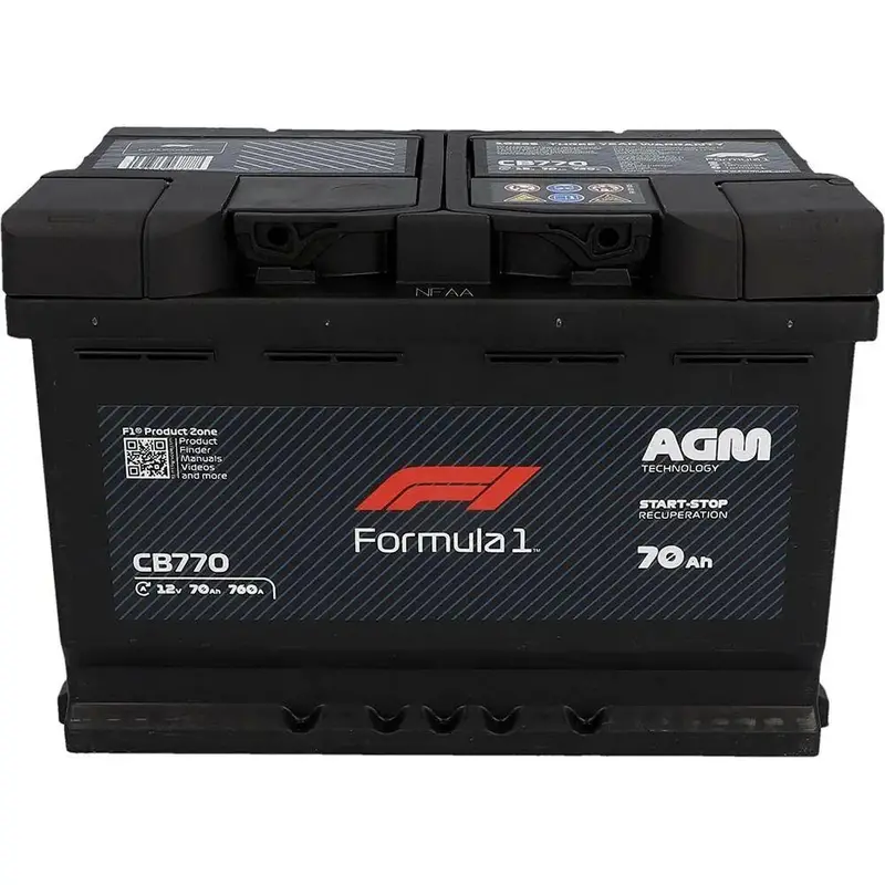 Formula 1 F110868 Car Battery – 12V, 70Ah, 760A Cold Cranking Amps 1