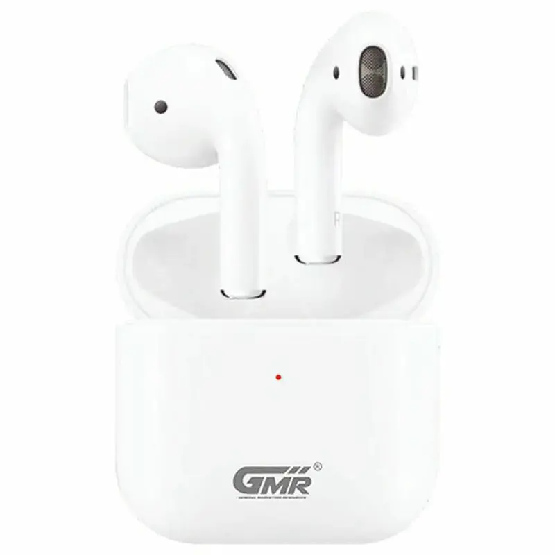 Goms White Wireless Earbuds – 400 Mah Battery, 35 Mah Charging Case 1
