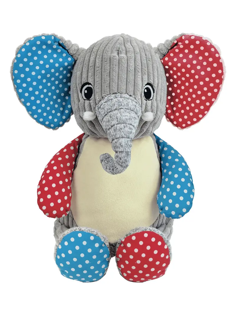 Hand-Stitched Patchwork Elephant Plush Toy 1