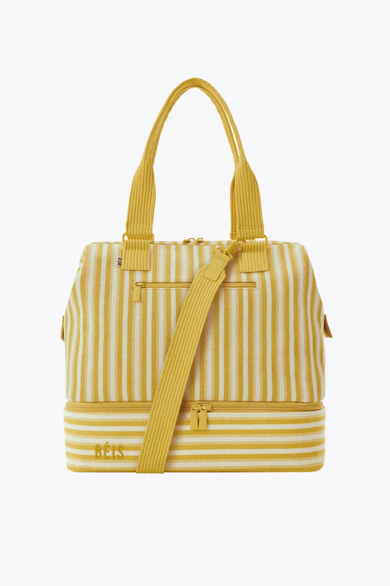 Honey Stripe Mini Weekender Duffel 1