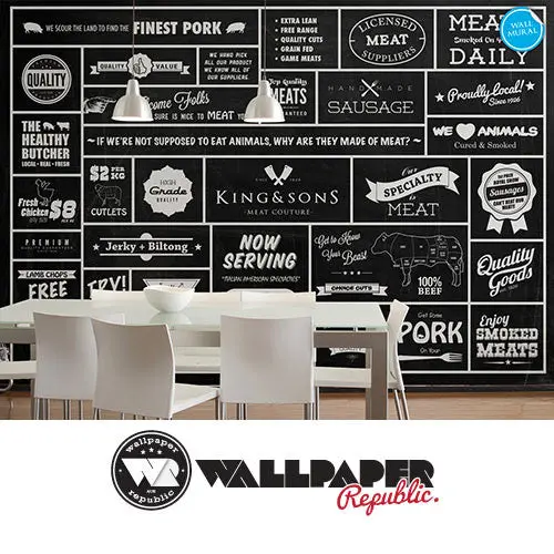 King & Sons Butcher Shop Wall Mural Art Print 1