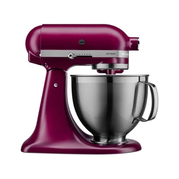 Kitchenaid Artisan Series 4.8L Stand Mixer – Tilt-Head Design, Burgundy Finish, 3 Attachments 1