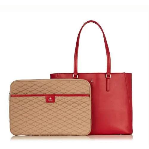 Knomo Cavendish 14-Inch Laptop Tote Bag – Red 1
