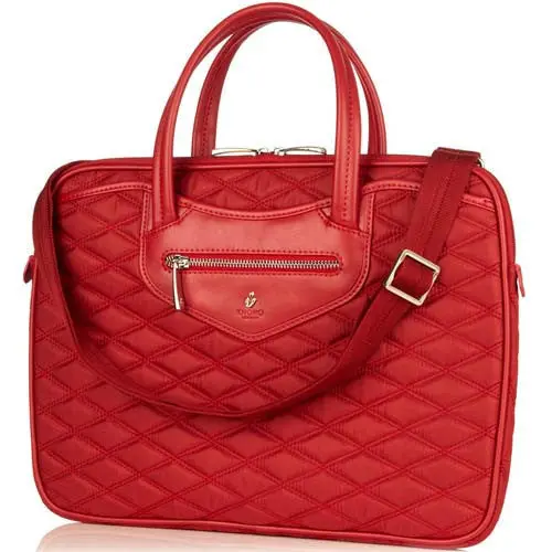 Knomo Charlotte 14-Inch Slim Women'S Briefcase In Red 1