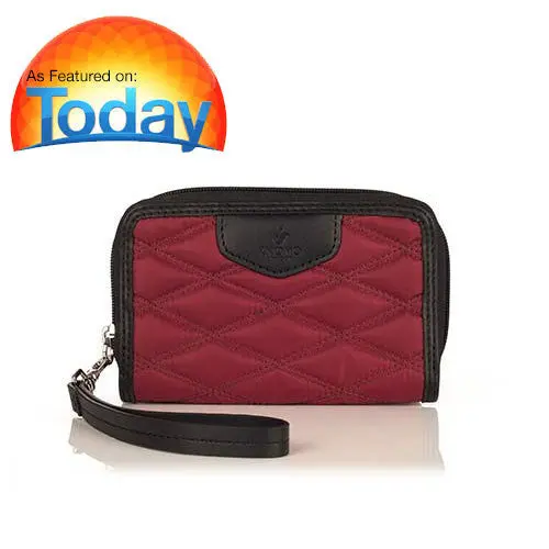 Knomo Colville Smartphone Wristlet Clutch In Cherry Red 1