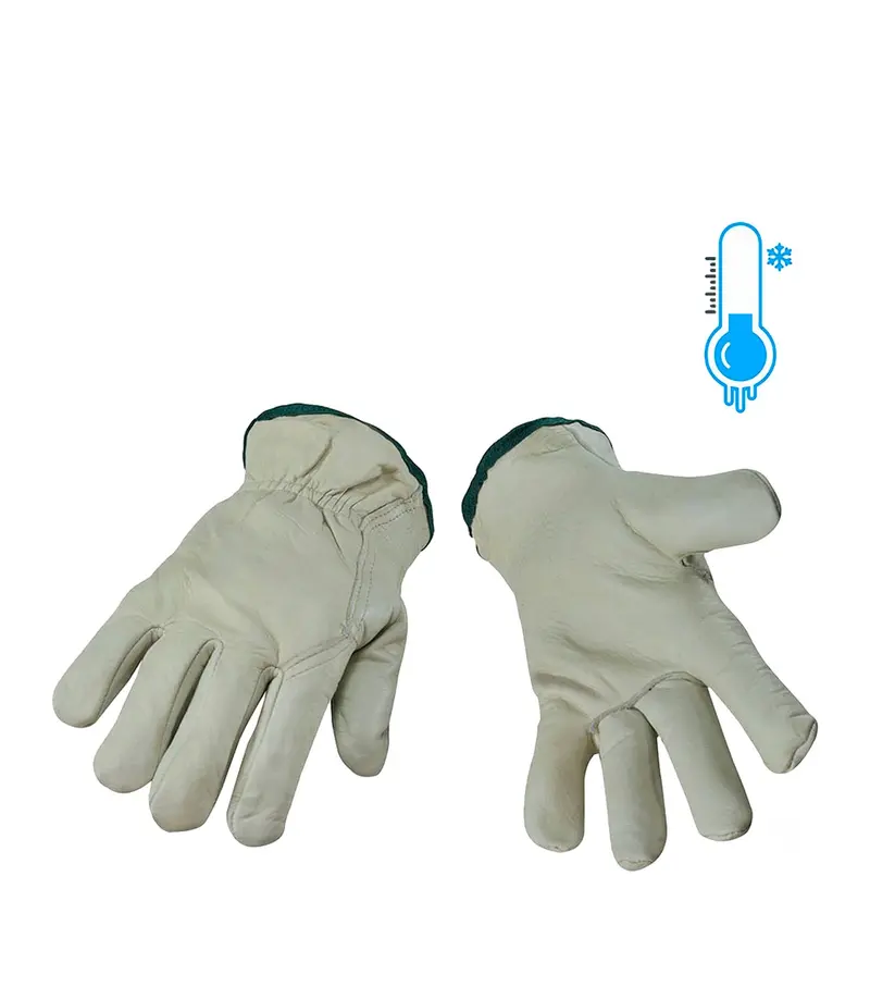 Leather-Palmed Work Gloves Dc10F – Wipeco 1