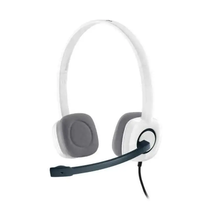 Logitech H150 Wired Headset – Monaural Office Headset With Noise-Cancelling Mic, White 1