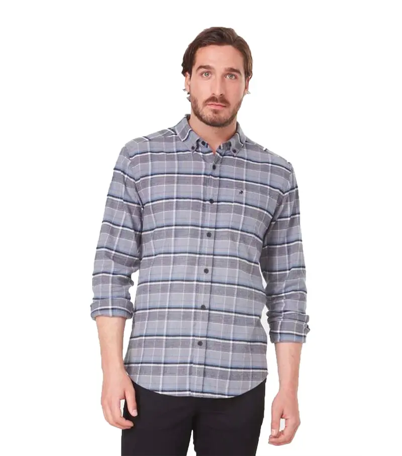 Lois Men'S Long-Sleeve Shirt 14104 In Grey 1