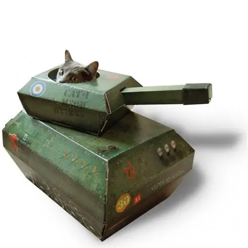 Military Tank-Inspired Cat Playhouse 1