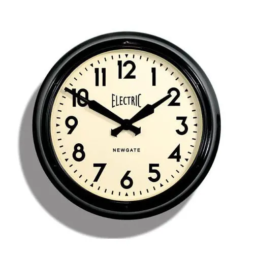 Newgate 1950S-Inspired Black Wall Clock 1