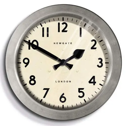 Newgate Barbican Brushed Silver Wall Clock – Minimalist Modern Design 1