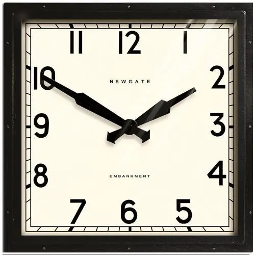 Newgate Embankment Black Wall Clock – Industrial-Chic Round Clock 1